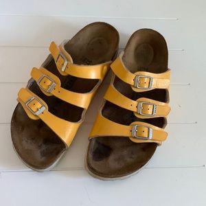 Birkenstock yellow sandals!